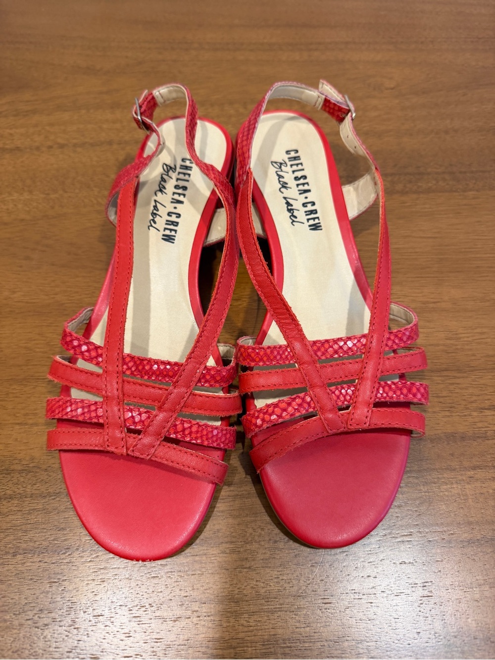 chelsea crew Red  Slingback Sandals